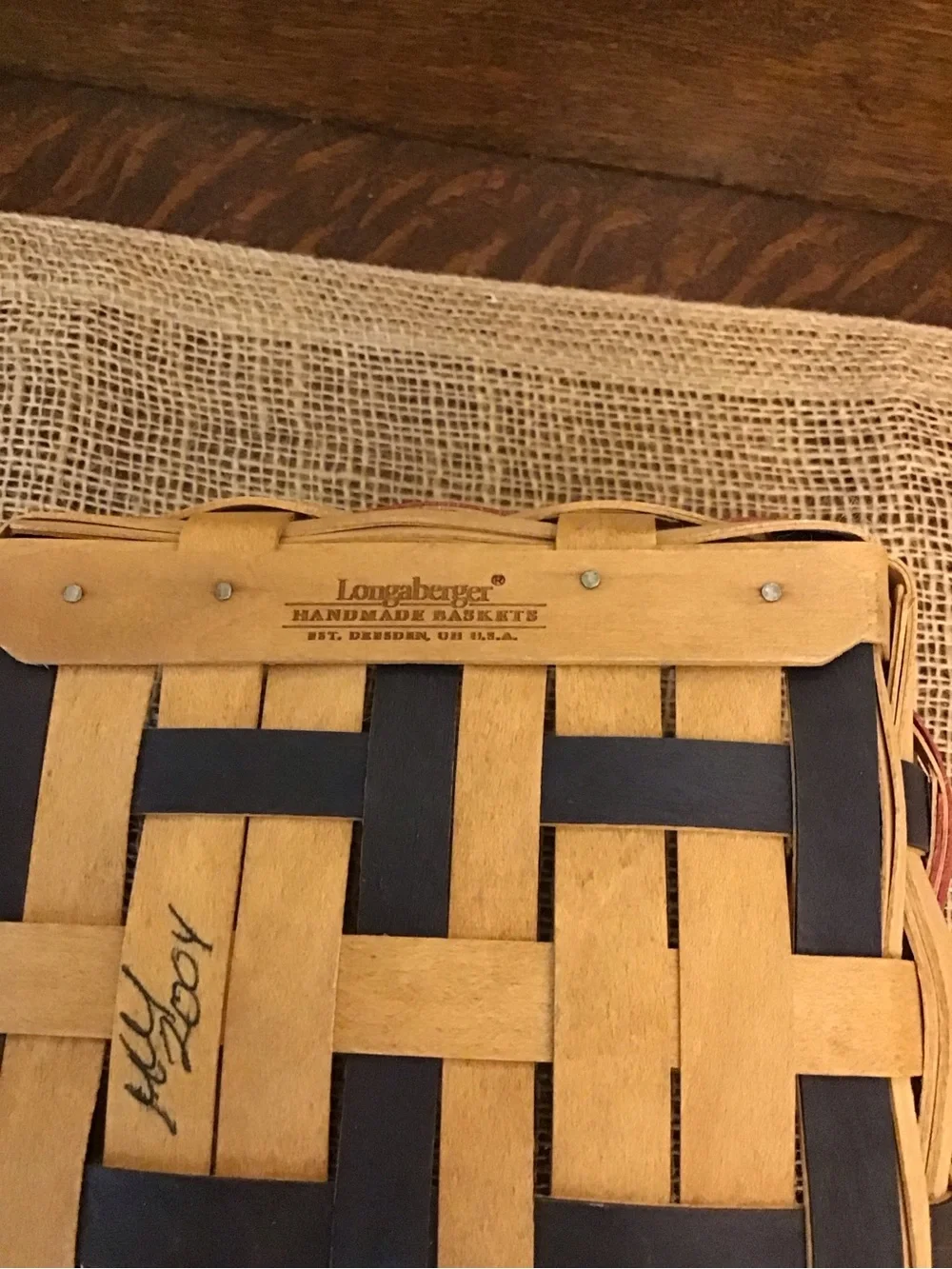Vintage Longaberger Proudly American Medium Berry Basket.